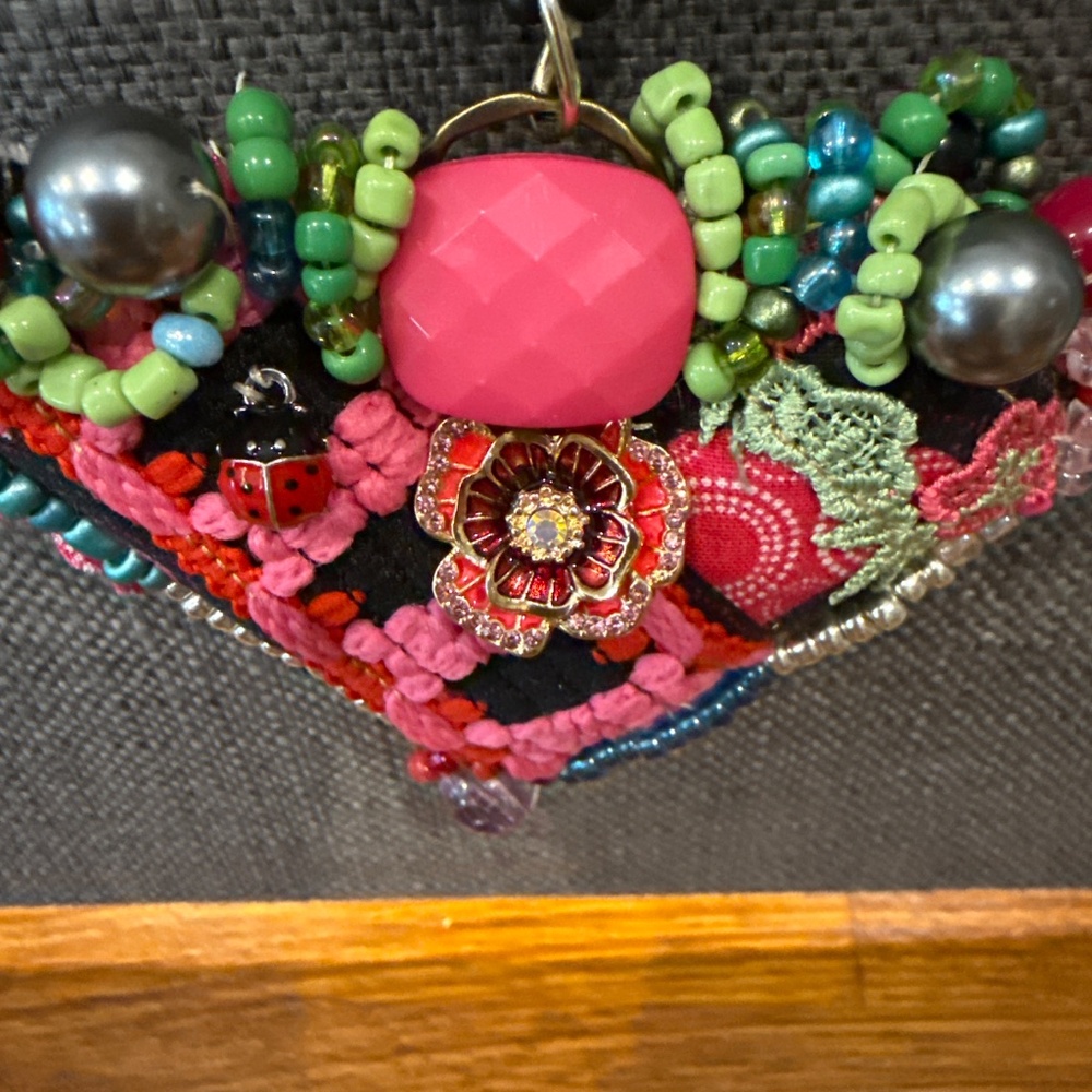Handmade boho heart necklace - Picture 6 of 7